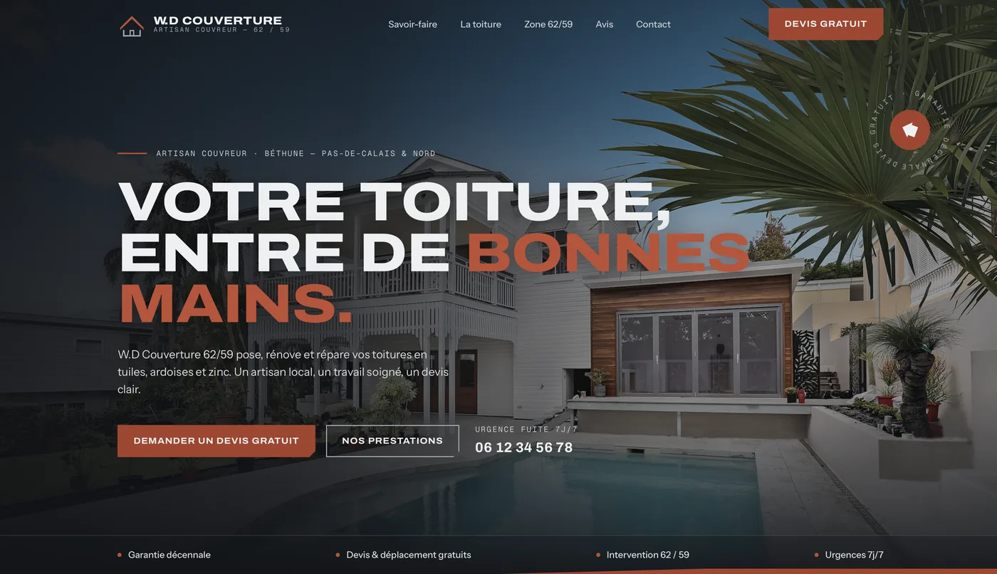 Aperçu du site W.D Couverture